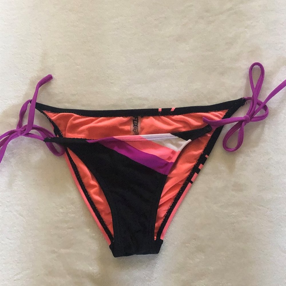Black and neon colored bikini bottom